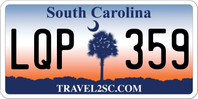 SC license plate LQP359