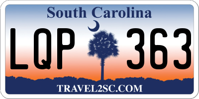 SC license plate LQP363