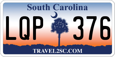 SC license plate LQP376
