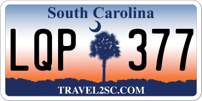SC license plate LQP377