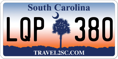 SC license plate LQP380