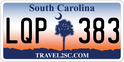 SC license plate LQP383