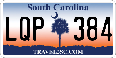 SC license plate LQP384
