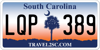 SC license plate LQP389