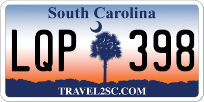 SC license plate LQP398