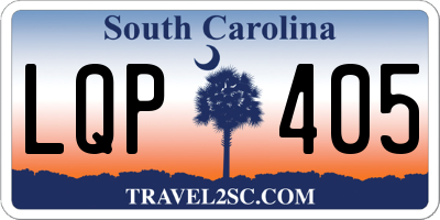 SC license plate LQP405