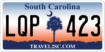 SC license plate LQP423