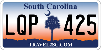 SC license plate LQP425
