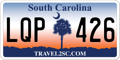 SC license plate LQP426