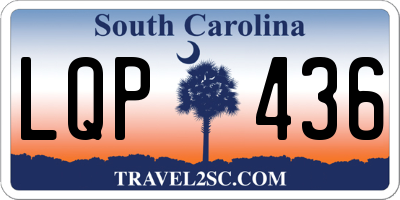 SC license plate LQP436