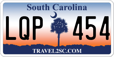 SC license plate LQP454