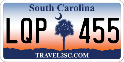 SC license plate LQP455