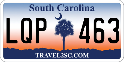 SC license plate LQP463