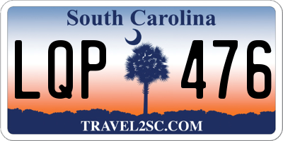 SC license plate LQP476