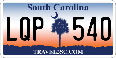 SC license plate LQP540