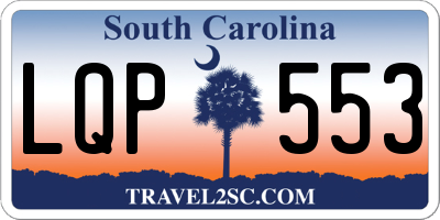 SC license plate LQP553