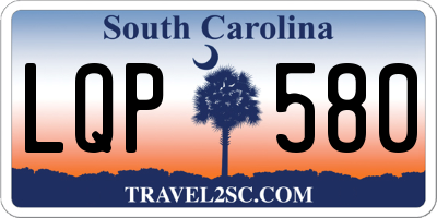 SC license plate LQP580