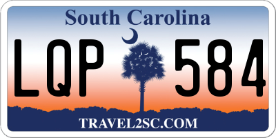 SC license plate LQP584