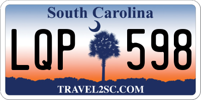 SC license plate LQP598