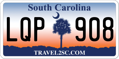 SC license plate LQP908