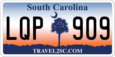 SC license plate LQP909