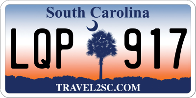 SC license plate LQP917