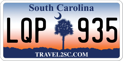 SC license plate LQP935