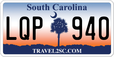 SC license plate LQP940