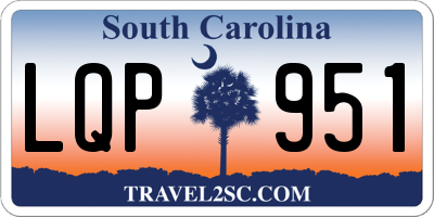 SC license plate LQP951