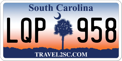 SC license plate LQP958
