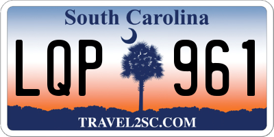 SC license plate LQP961