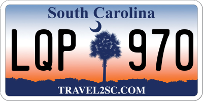 SC license plate LQP970