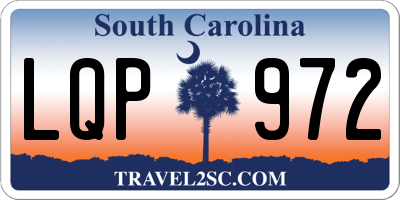 SC license plate LQP972