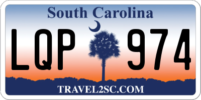 SC license plate LQP974