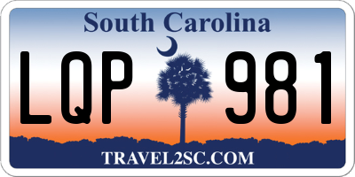 SC license plate LQP981
