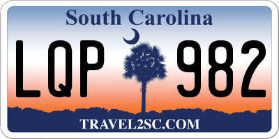 SC license plate LQP982