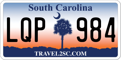 SC license plate LQP984