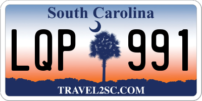 SC license plate LQP991