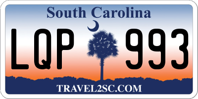 SC license plate LQP993