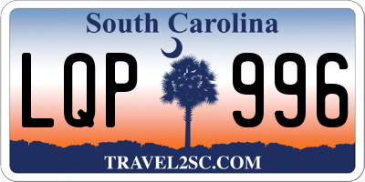 SC license plate LQP996