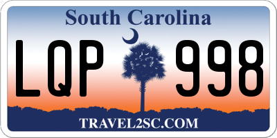 SC license plate LQP998