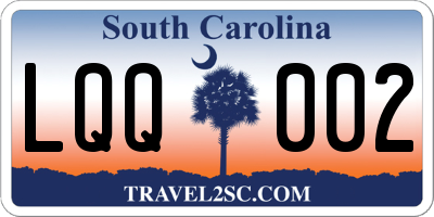 SC license plate LQQ002