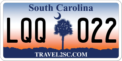 SC license plate LQQ022