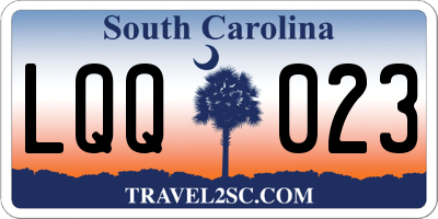 SC license plate LQQ023