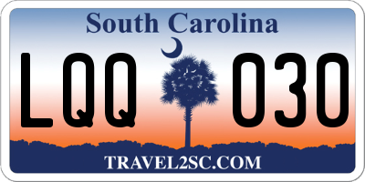 SC license plate LQQ030