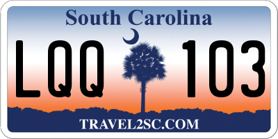 SC license plate LQQ103