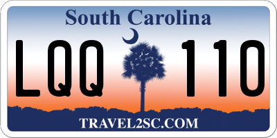 SC license plate LQQ110
