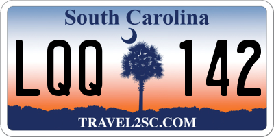 SC license plate LQQ142