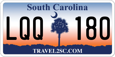 SC license plate LQQ180