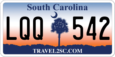 SC license plate LQQ542